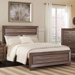 Baker Wood Eastern King Panel Bed Light Taupe