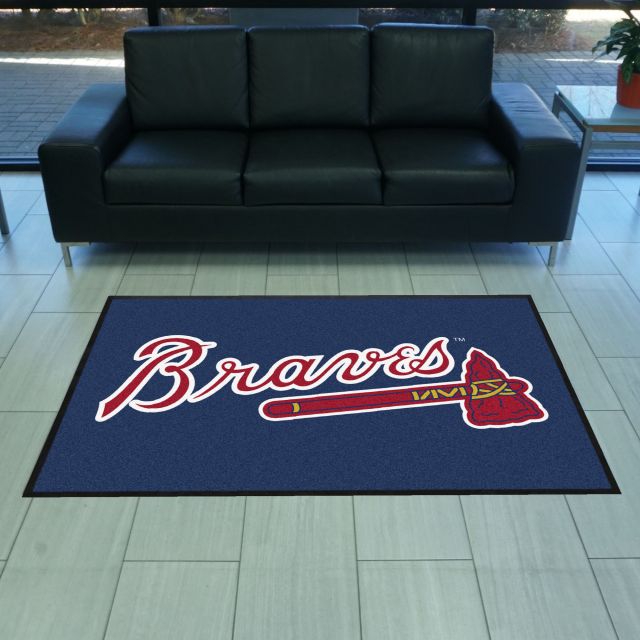 Atlanta Braves 4X6 Logo Mat - Landscape