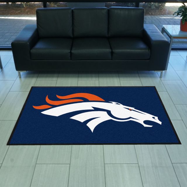 Denver Broncos 4X6 Logo Mat - Landscape