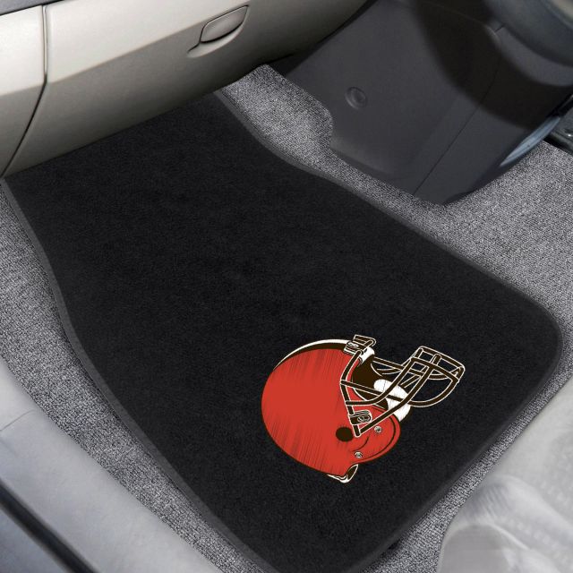 Cleveland Browns 2-pc Embroidered Car Mat Set