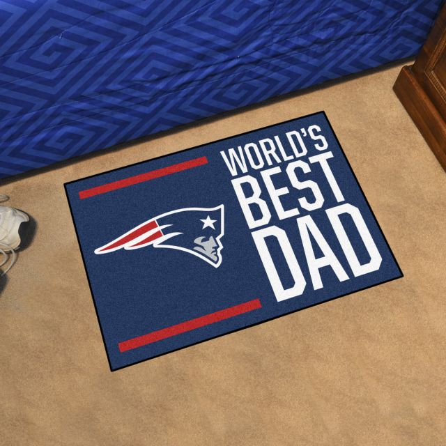 Patriots 6X Super Bowl Champions Uniform Inspired Starter Doormat–19 x 30