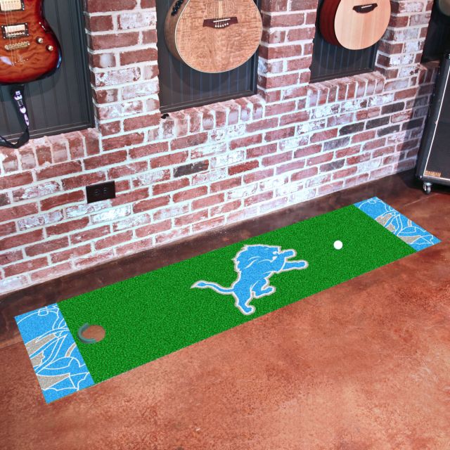 Detroit Lions 3 ft. x 6 ft. Football Field Rug Runner Rug