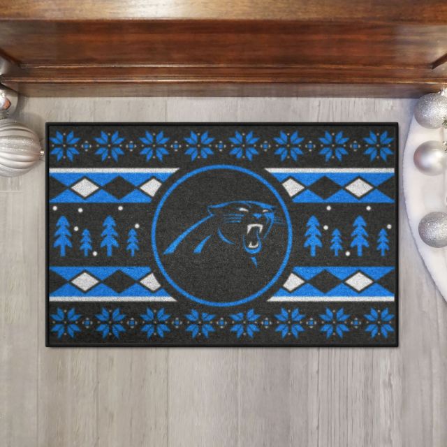 Carolina Panthers Holiday Sweater Starter Mat