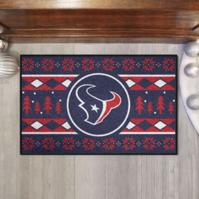 Houston Texans Holiday Sweater Starter Mat