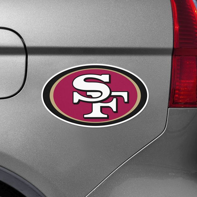 NFL San Francisco 49ers Logo Inside or Outdoor 3.75x2.25 Magnet