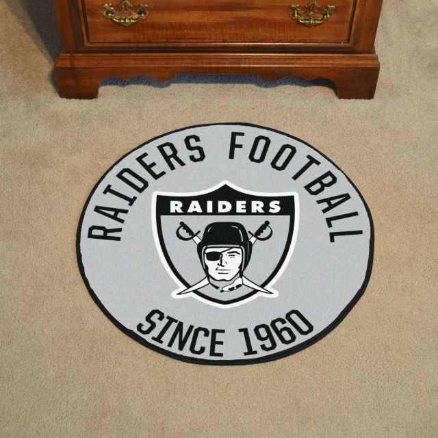 Oakland Raiders Football Rug