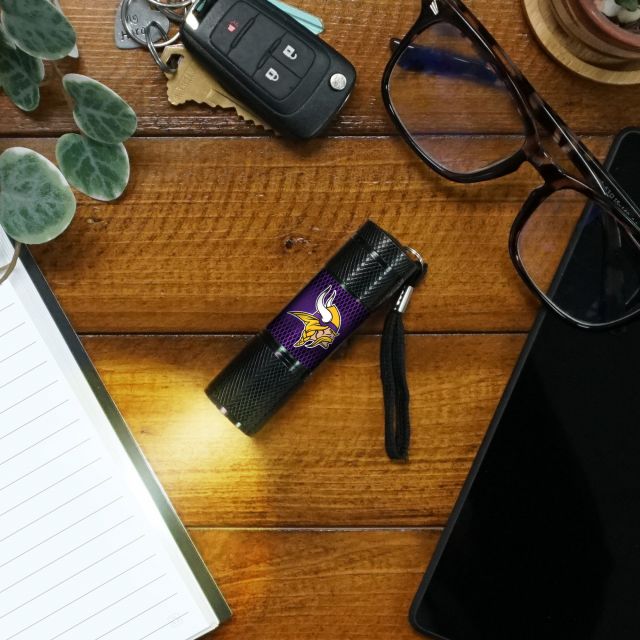 Minnesota Vikings Flashlight Key Chain with Bottle Opener