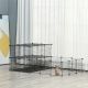  Pet Playpen with Door, Metal Mesh Cage with Mallet, Black