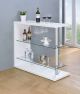 Prescott Rectangular Home Bar Table White High Gloss