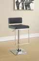 Alameda Adjustable Bar Stool Chrome and Grey