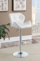 Berrington Upholstered Adjustable Bar Stool White (Set of 2)