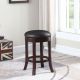 Aboushi Backless Swivel Counter Stool Brown (Set of 2)