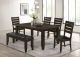 Dalila 6-piece Rectangular Dining Table Set Cappuccino