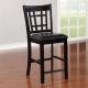 Lavon Wood Counter Chair Black and Espresso (Set of 2)