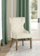 Baney Tufted Upholstered Dining Chair Beige and Rustic Grey