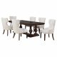 Ridgewell 7-piece Rectangular Trestle Dining Set Dark Oak
