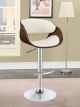 Dana Adjustable Bar Stool Ecru and Chrome