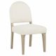 Lucaire Curved High Back Upholstered Dining Chair Cream (Set of 2)