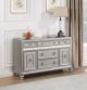 Bling Game Dining Sideboard Buffet Cabinet Metallic Platinum