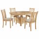Lavon 5-piece Oval Extension Leaf Dining Set Light Oak