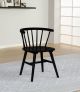 Jeffries Windsor Wood Dining Side Chair Black (Set of 2)