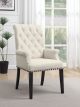 Alana Fabric Upholstered Dining Arm Chair Beige