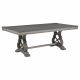 Cresswell 104-inch Double Pedestal Extension Dining Table Weathered Taupe