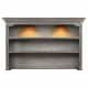Cresswell 2-tier Touch Light Hutch Display Cabinet Weathered Taupe