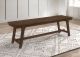 Reynolds Wood Trestle Base Dining Bench Brown Oak