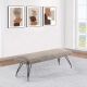 Dodson Fabric Upholstered Dining Bench Taupe 