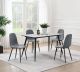 Dennison 5-piece Rectangular Dining Table Set Grey 