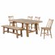 Middleton 6-piece Extension Leaf Dining Set Natural Brown