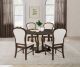 Landon 5-piece 60-inch Round Dining Table Set Rich Brown