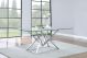 Beaufort Rectangular 71-inch Glass Top Dining Table Chrome