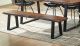 Ditman Live Edge Wood Dining Bench Grey Sheesham