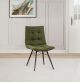 Aiken Fabric Upholstered Dining Side Chair Saddle Forest Green (Set of 4)