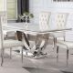 Kerwin Rectangular 71-inch Stone Top Dining Table White