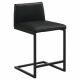 Vardon Genuine Leather Counter Height Chair Black (Set of 2)