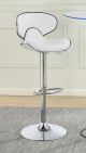 Edenton Upholstered Adjustable Bar Stool White (Set of 2)