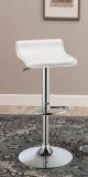 Bidwell Upholstered Adjustable Bar Stool White (Set of 2)