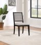 Elodie Wood Dining Side Chair Grey and Black (Set of 2)