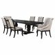 Phelps 7-piece Rectangular Dining Table Set Distressed Noir