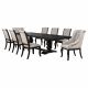 Phelps 9-piece Rectangular Dining Table Set Distressed Noir