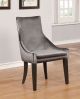 Phelps Velvet Upholstered Dining Side Chair Grey (Set of 2)