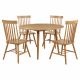 Andrews 5-piece Round Wood Dining Room Table Set Light Ash