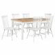 Andrews 7-piece Rectangular Dining Set Light Ash and White