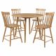 Andrews 5-piece Round Counter Height Dining Set Light Ash