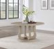 Trofello Round 60-inch Pedestal Dining Table White Washed