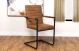 Nate Upholstered Dining Arm Chair Antique Brown (Set of 2)