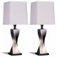 Keene 30-inch Tapered Shade Table Lamp Silver (Set of 2)